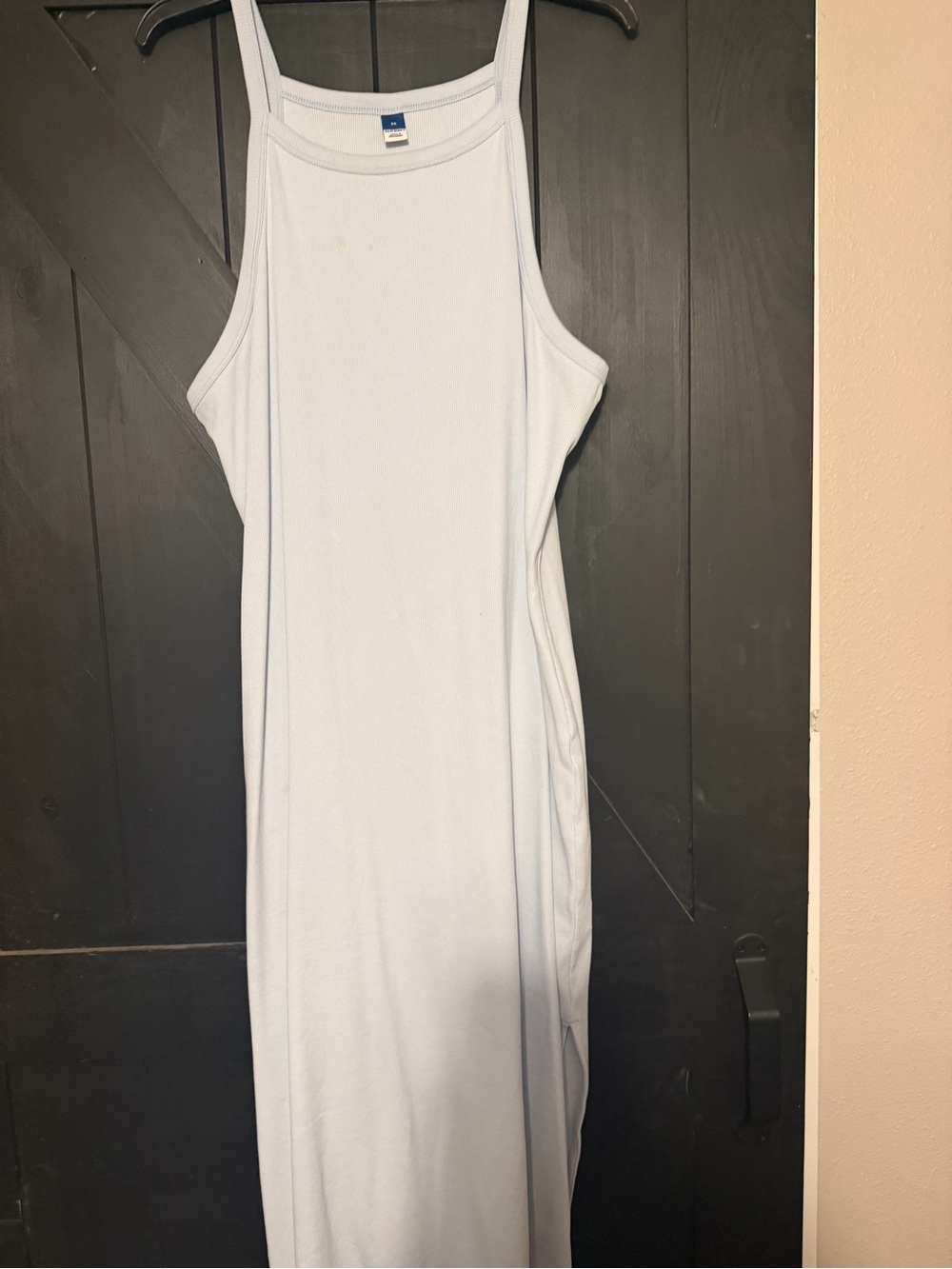 Old Navy Light Blue Ribbed Tank Maxi Dress